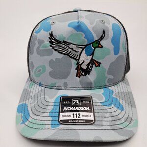 Black Pond Duck Hunting Richardson 112 Mesh Snapback Embroidered Cap Hat